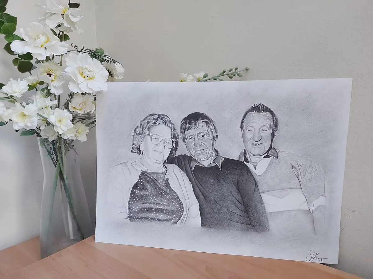 Pencil family portrait commission